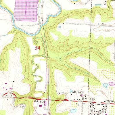 United States Geological Survey Lees Summit, MO (1964, 24000-Scale) digital map