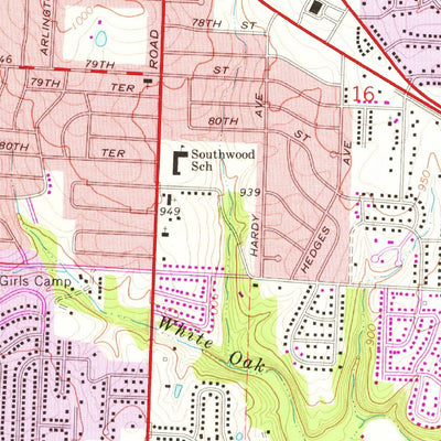 United States Geological Survey Lees Summit, MO (1964, 24000-Scale) digital map