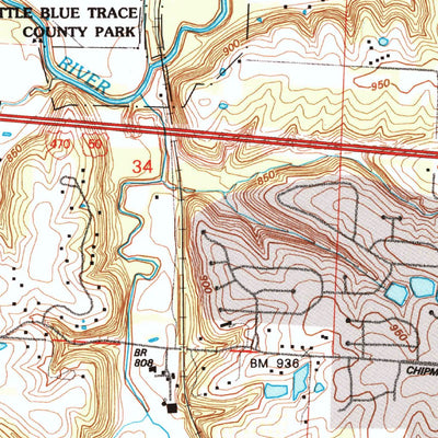 United States Geological Survey Lees Summit, MO (1990, 24000-Scale) digital map