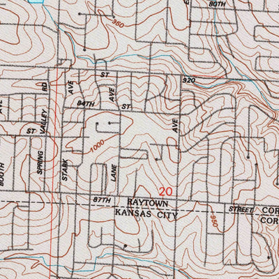 United States Geological Survey Lees Summit, MO (1990, 24000-Scale) digital map