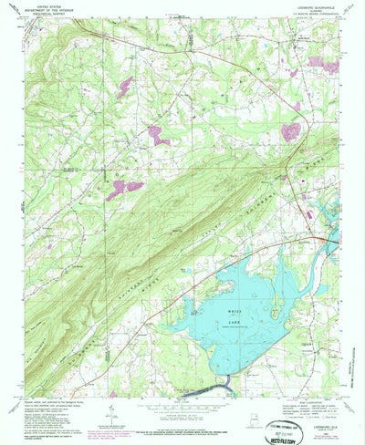 United States Geological Survey Leesburg, AL (1967, 24000-Scale) digital map