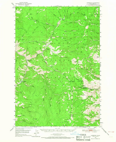 United States Geological Survey Leesburg, ID (1950, 62500-Scale) digital map