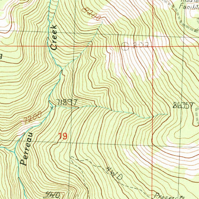 United States Geological Survey Leesburg, ID (1989, 24000-Scale) digital map