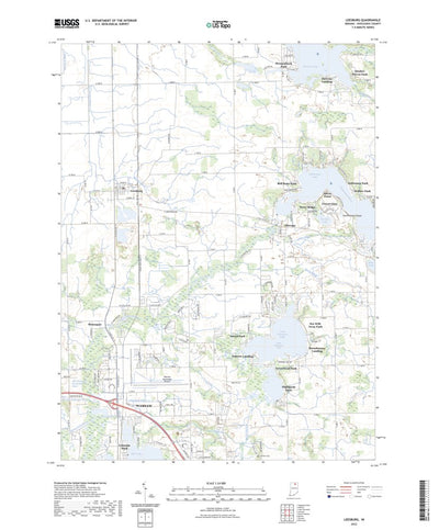 United States Geological Survey Leesburg, IN (2022, 24000-Scale) digital map