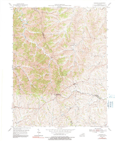 United States Geological Survey Leesburg, KY (1954, 24000-Scale) digital map