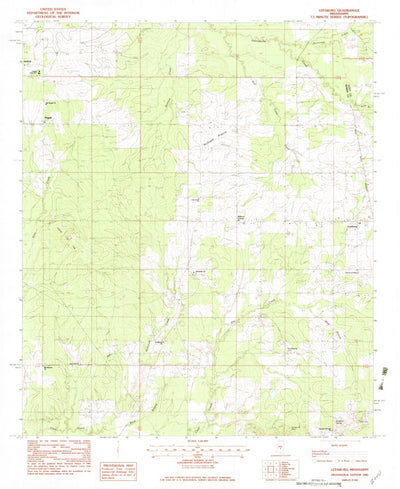 United States Geological Survey Leesburg, MS (1982, 24000-Scale) digital map