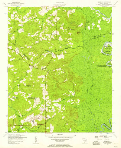 United States Geological Survey Leesburg, SC (1953, 24000-Scale) digital map