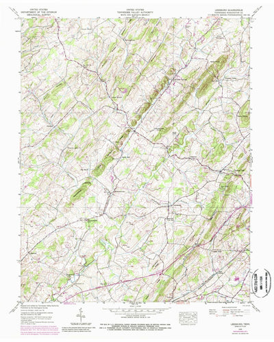 United States Geological Survey Leesburg, TN (1939, 24000-Scale) digital map