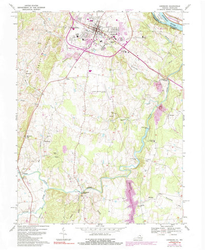 United States Geological Survey Leesburg, VA-MD (1968, 24000-Scale) digital map