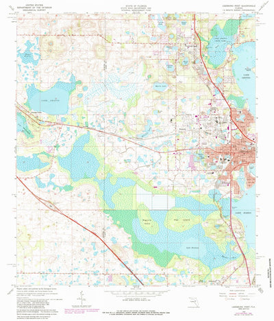 United States Geological Survey Leesburg West, FL (1966, 24000-Scale) digital map