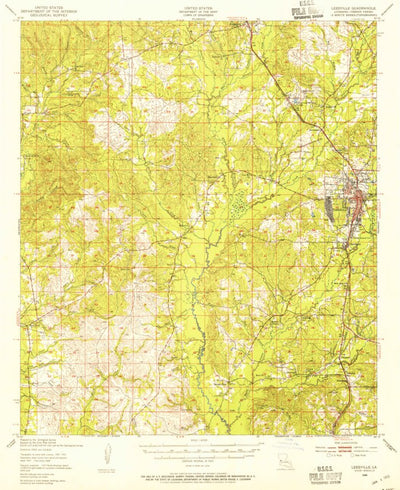 United States Geological Survey Leesville, LA (1948, 62500-Scale) digital map