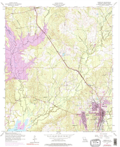 United States Geological Survey Leesville, LA (1954, 24000-Scale) digital map