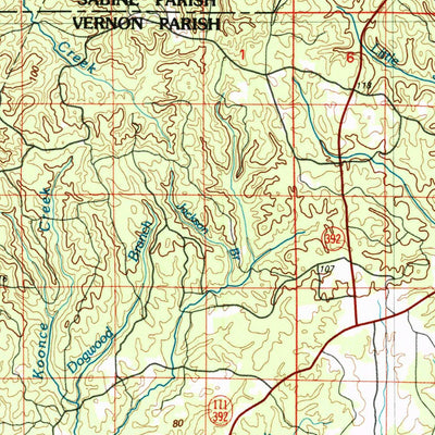 United States Geological Survey Leesville, LA-TX (1986, 100000-Scale) digital map