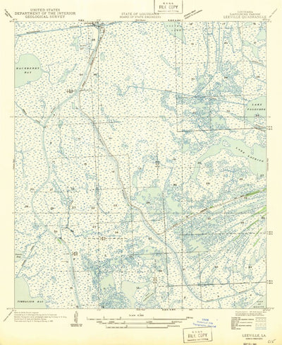 United States Geological Survey Leeville, LA (1945, 31680-Scale) digital map