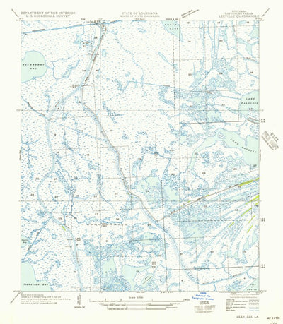 United States Geological Survey Leeville, LA (1956, 31680-Scale) digital map