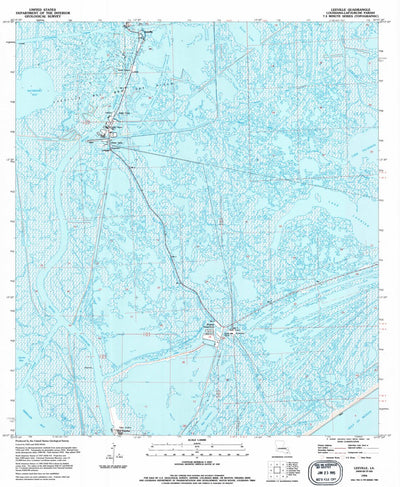 United States Geological Survey Leeville, LA (1994, 24000-Scale) digital map