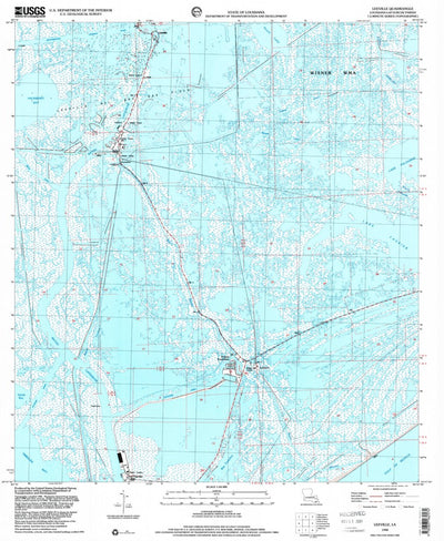 United States Geological Survey Leeville, LA (1998, 24000-Scale) digital map