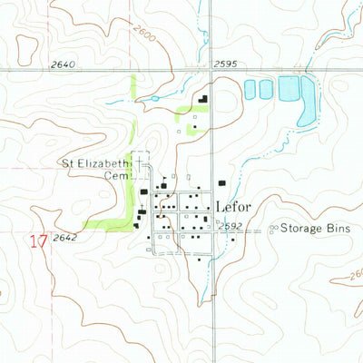 United States Geological Survey Lefor, ND (1973, 24000-Scale) digital map