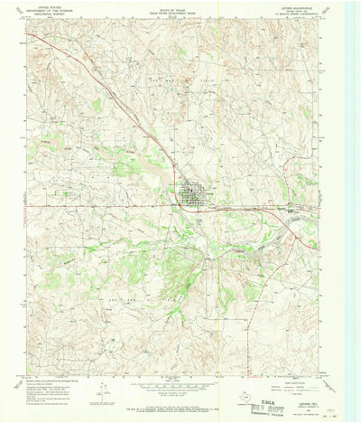 United States Geological Survey Lefors, TX (1967, 24000-Scale) digital map