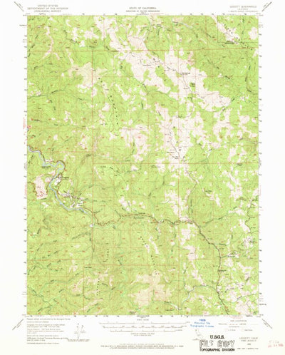 United States Geological Survey Leggett, CA (1952, 62500-Scale) digital map