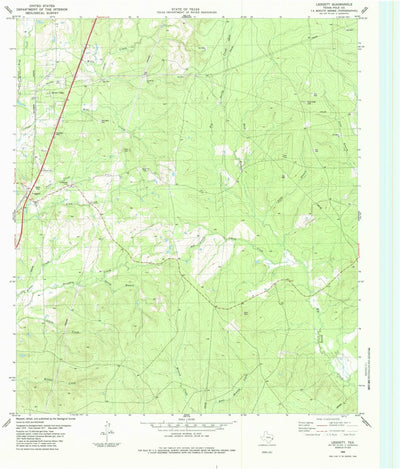 United States Geological Survey Leggett, TX (1984, 24000-Scale) digital map