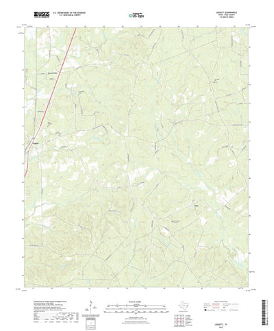United States Geological Survey Leggett, TX (2022, 24000-Scale) digital map