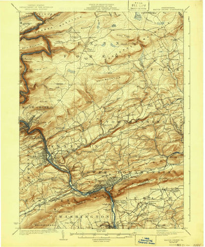 United States Geological Survey Lehighton, PA (1924, 62500-Scale) digital map