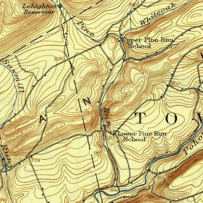 United States Geological Survey Lehighton, PA (1924, 62500-Scale) digital map