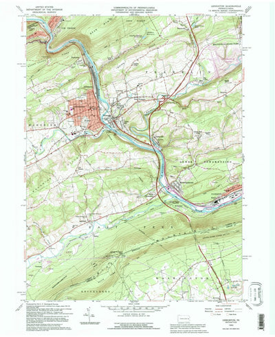 United States Geological Survey Lehighton, PA (1992, 24000-Scale) digital map