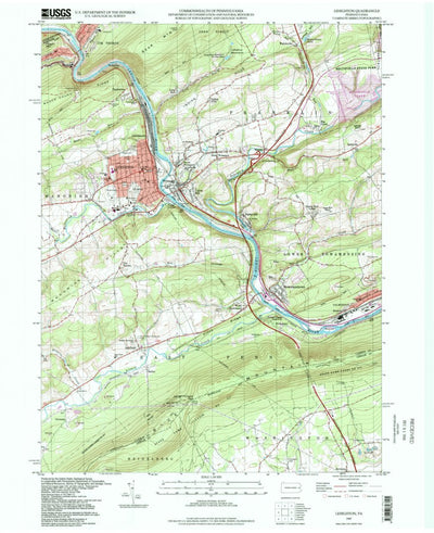 United States Geological Survey Lehighton, PA (1997, 24000-Scale) digital map