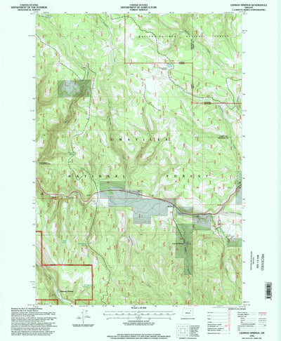 United States Geological Survey Lehman Springs, OR (1995, 24000-Scale) digital map