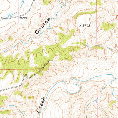 United States Geological Survey Leiberg Coulee, MT (1978, 24000-Scale) digital map