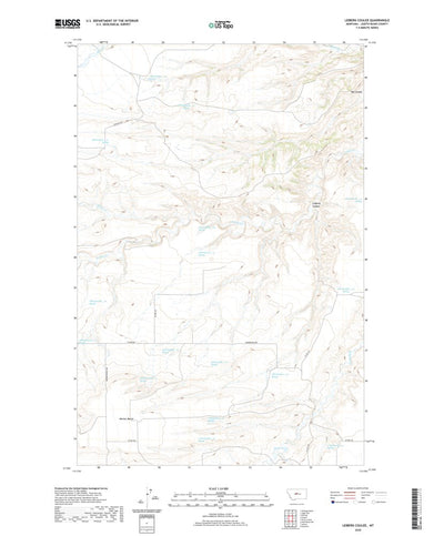 United States Geological Survey Leiberg Coulee, MT (2020, 24000-Scale) digital map
