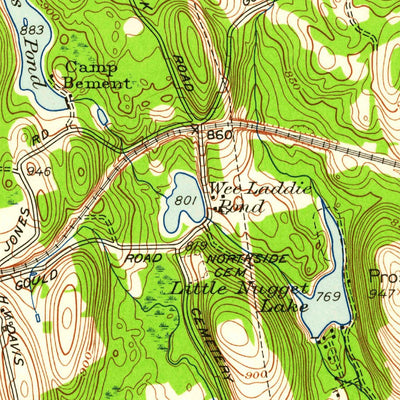 United States Geological Survey Leicester, MA (1953, 24000-Scale) digital map