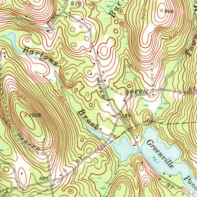 United States Geological Survey Leicester, MA (1969, 24000-Scale) digital map