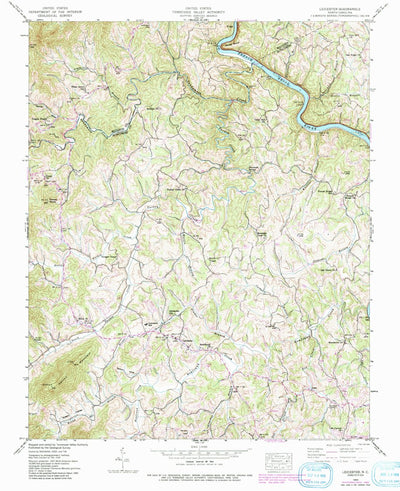 United States Geological Survey Leicester, NC (1942, 24000-Scale) digital map