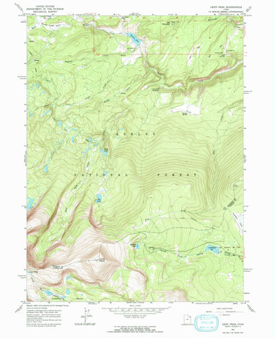 United States Geological Survey Leidy Peak, UT (1963, 24000-Scale) digital map