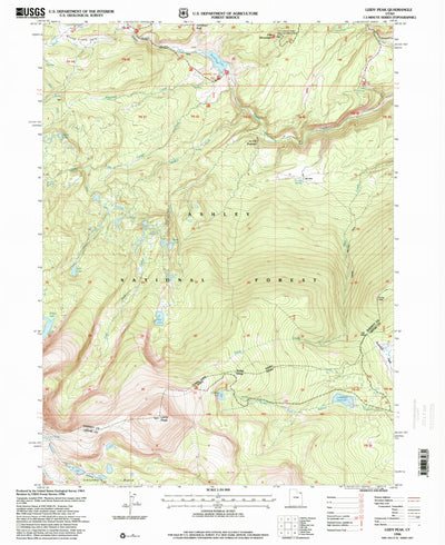 United States Geological Survey Leidy Peak, UT (1996, 24000-Scale) digital map