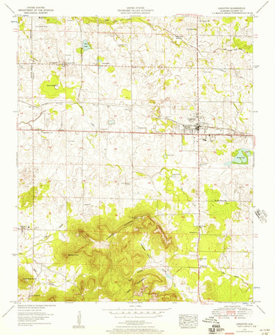 United States Geological Survey Leighton, AL (1952, 24000-Scale) digital map