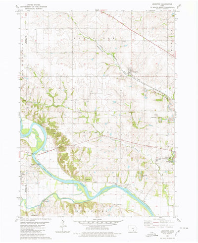 United States Geological Survey Leighton, IA (1980, 24000-Scale) digital map