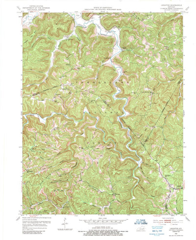 United States Geological Survey Leighton, KY (1952, 24000-Scale) digital map