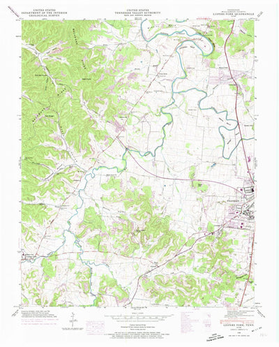 United States Geological Survey Leipers Fork, TN (1946, 24000-Scale) digital map