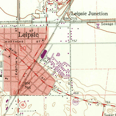 United States Geological Survey Leipsic, OH (1960, 24000-Scale) digital map