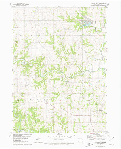 United States Geological Survey Leisure Lake, IA (1980, 24000-Scale) digital map
