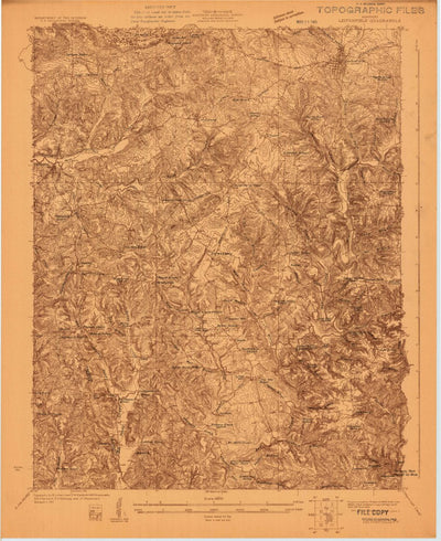 United States Geological Survey Leitchfield, KY (1922, 48000-Scale) digital map