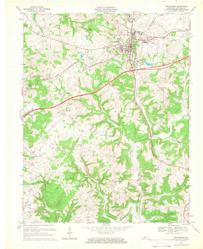 United States Geological Survey Leitchfield, KY (1967, 24000-Scale) digital map
