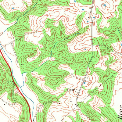 United States Geological Survey Leitchfield, KY (1967, 24000-Scale) digital map