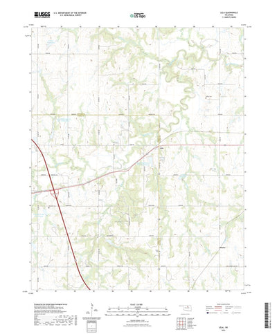 United States Geological Survey Lela, OK (2022, 24000-Scale) digital map