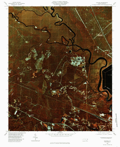 United States Geological Survey Leland, NC (1980, 24000-Scale) digital map