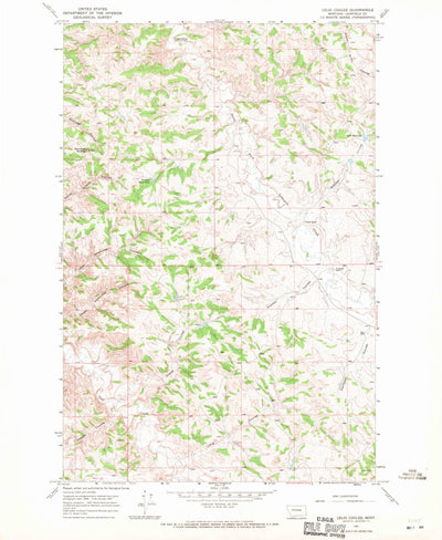 United States Geological Survey Lelig Coulee, MT (1967, 24000-Scale) digital map